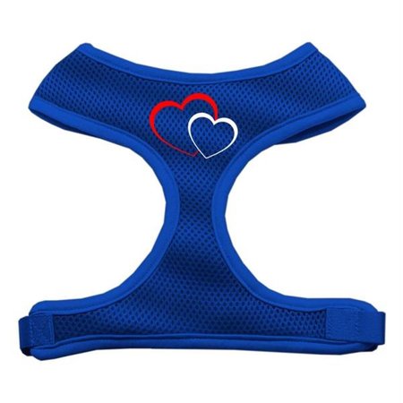UNCONDITIONAL LOVE Double Heart Design Soft Mesh Harnesses Blue Extra Large UN849397